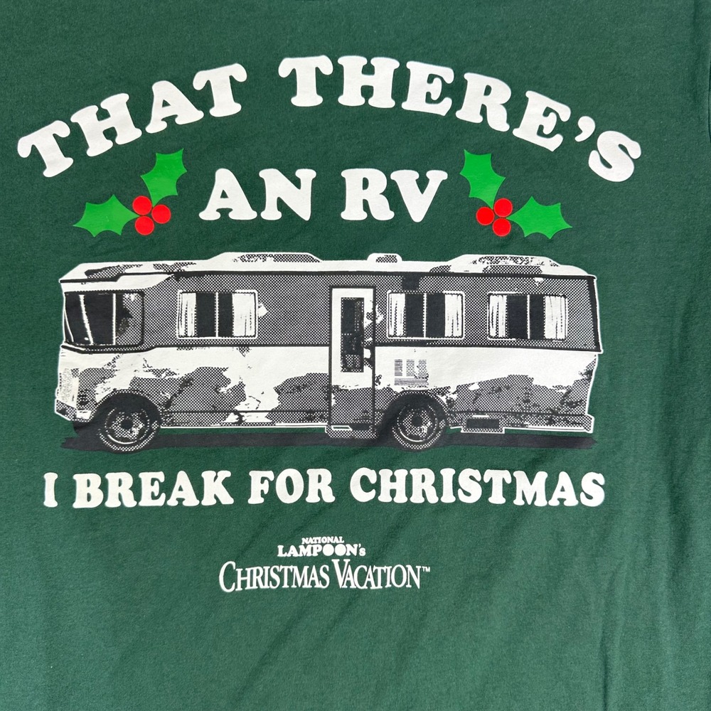 National Lampoons Christmas Vacation RV Graphic T-Shirt‎ Green Mens XL - Picture 2 of 8